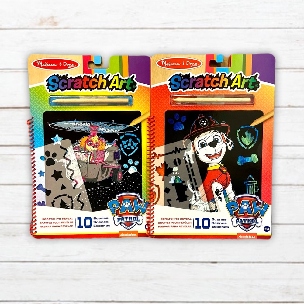 Melissa & Doug PAW Patrol Scratch Art – Skye & Marshall